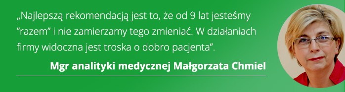 Mgr analityki medycznej Małgorzata Chmiel