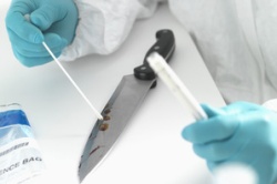 Ślady krwi pozostawione na miejscu mogą doprowadzić do sprawcy. 