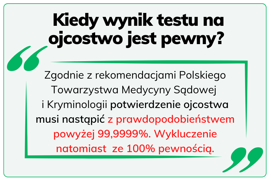 Kiedy wynik testu na ojcostwo jest pewny?