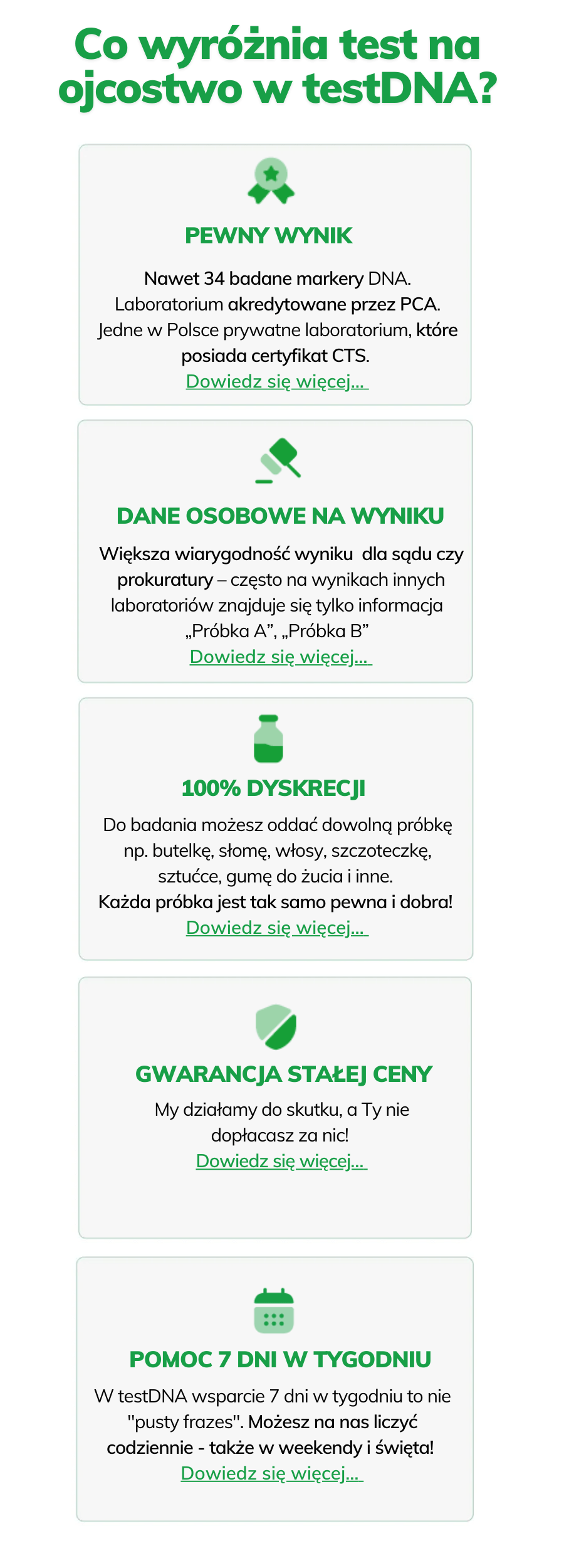 Co wyróżnia test na ojcostwo w testDNA?