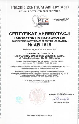 Certyfikat PCA
