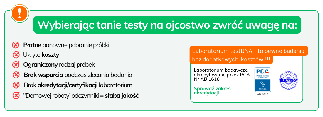 tanie badania ojcostwa