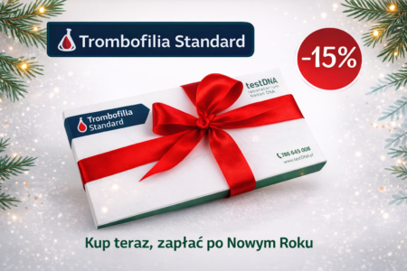 świąteczna prpmocja na badanie trombofilii wrodzonej w testdna