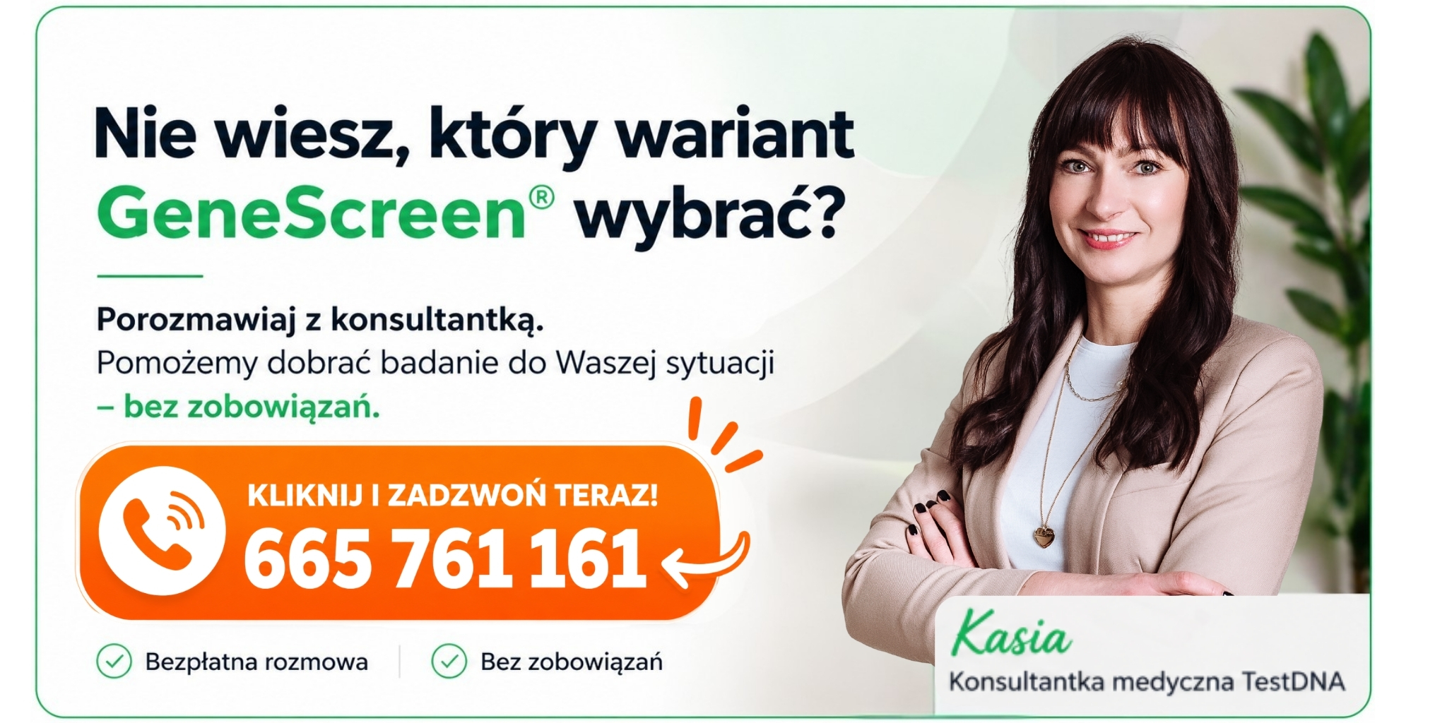 Bezpłatna konsultacja medyczna- badanie przed ciążą GeneScreen Bezpłatna konsultacja medyczna- badanie przed ciążą GeneScreen