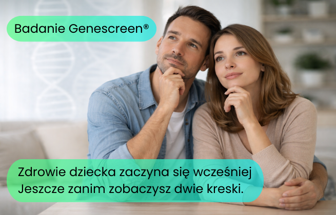 Para planująca ciążę, rozważająca badanie nosicielstwa genetycznego GeneScreen® przed ciążą.