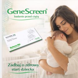 Mama trzyma niemowlę w rękach. Zadbała o jego zdrowy start dzięki badaniom genetycznym przed ciążą, GeneScreen.