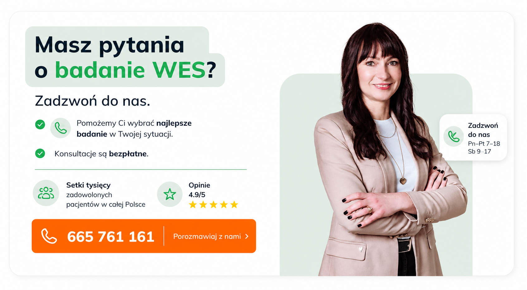 Badanie WES - masz pytania? Zadzwoń do nas.