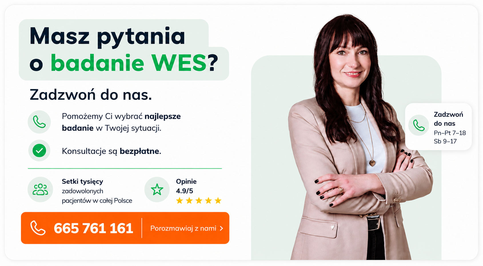 Badanie WES - masz pytania? Zadzwoń do nas.