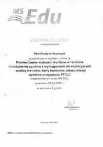 certyfikat testdna